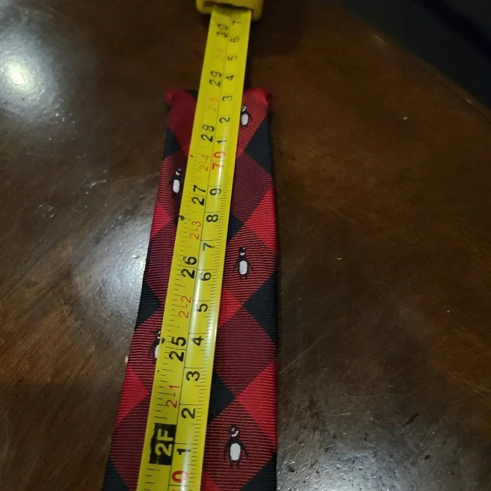 Tommy Hilfiger Mens Tie checkered black/red 58 in .